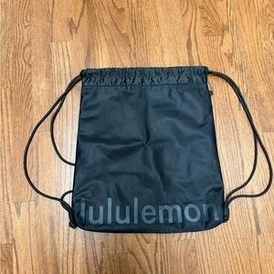 lululemon athletica Black Drawstring Pack with Logo